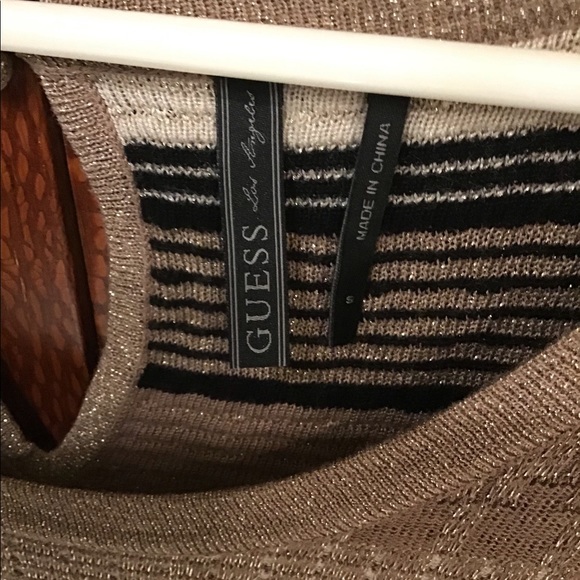 GUESS Dress Gold, Black, Tan, White Sz Small - Picture 2 of 3